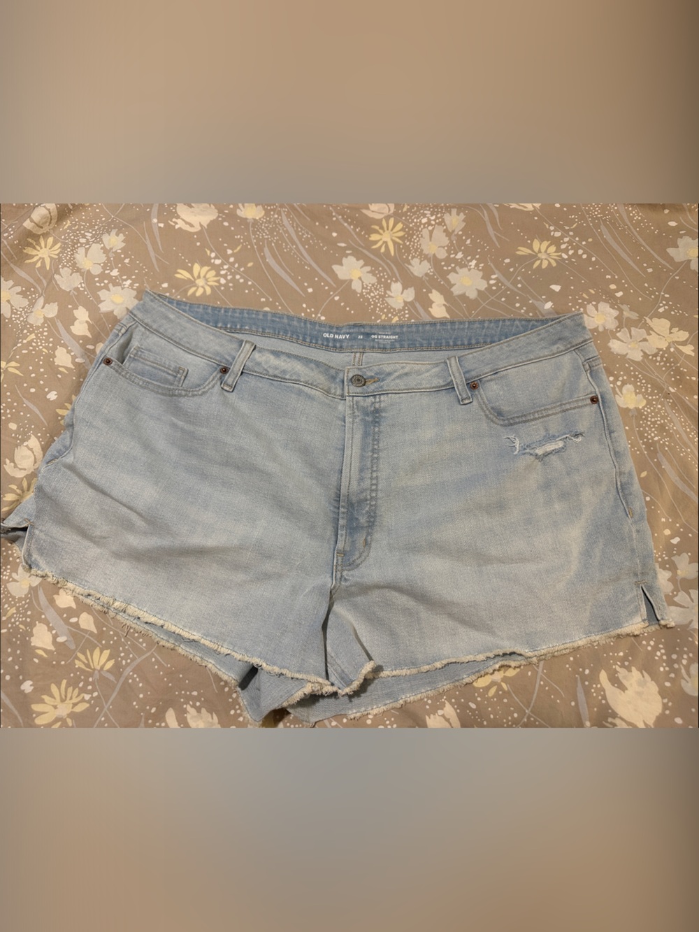 Light Wash Denim Cutoff Shorts